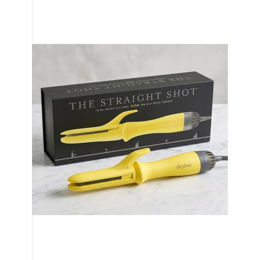 Drybar The Straight Shot Blow-Drying Flat‎ Iron Yellow 1.25" 900-3430-4 NEW